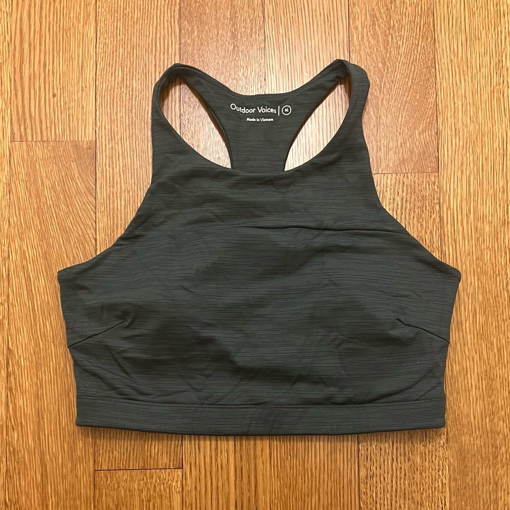 Outdoor Voices Sports Bra Green Size Medium